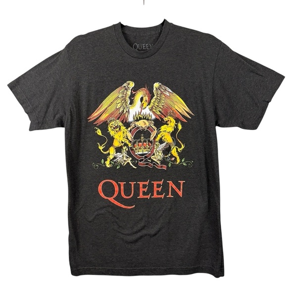 Queen Shirt Mens Medium Grey Graphic Official Merch Rock Band Concert Phoenix - Picture 1 of 6